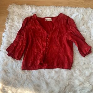 Urban Outfitters Red Crop Top